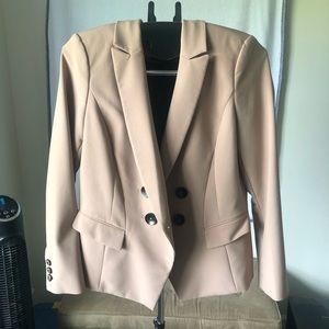 Tan double breasted jacket